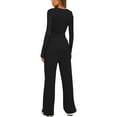 thumbnail image 3 of Women'S 2 Piece Sets Fall Outfits Long Sleeve Wide Leg Tracksuits Casual Lounge Set Matching Sets, 3 of 7