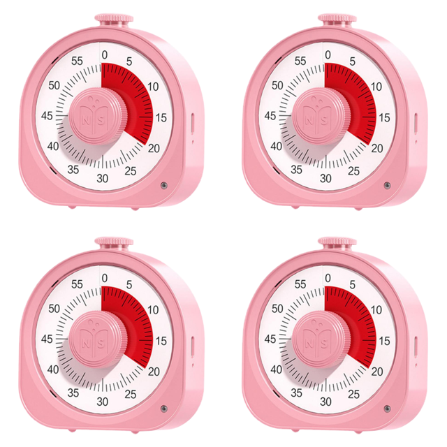 Temporizador Estudio Herramienta Cuenta Atrás para Gestión Del Tiempo 60 Minutos () Rosa
