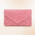 thumbnail image 2 of ibiyuan Womens Handbags Lace Overlay Minimalist Satin Evening Clutch Bag for Women, Elegant Handbag for Formal Party Wedding Occasions Gifts For Women, 2 of 5