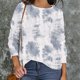 thumbnail image 2 of Blusa informal de moda con estampado de teñido degradado y cuello redondo para mujer Fridja  hj3125, 2 of 5