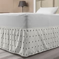 thumbnail image 1 of Abstract Bed Skirt, Modern Illustration of Hearts and Diagonally Arranged Dotted Squares, Elastic Bedskirt Dust Ruffle Wrap Around for Bedding Decor, 4 Sizes, Dark Grey and Coconut, by Ambesonne, 1 of 2