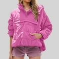 thumbnail image 6 of Lovzfmll Fall Jackets for Women, Oversized Pullover Hoodie, Quilted Lightweight Hooded Jacket, Winter Clothing, 6 of 9