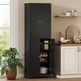 thumbnail image 2 of HOMCOM 72" Tall Pantry Cabinet, Kitchen Pantry Cabinet with 4 Doors, Black, 2 of 10
