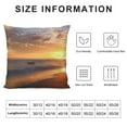 thumbnail image 5 of Orinice Sunset Graphic Decorative Pillow Cover for Home Couch Living Room Bed Sofa 24x24in, 5 of 5