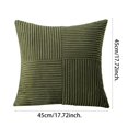 thumbnail image 2 of 18x18 Inch Corduroy Throw Pillow Covers Decorative Cushion Cases Soft Textured Farmhouse Boho Pillow Shams for Sofa Couch Living Room Bedroom Home Decor Modern Nordic Style, 2 of 4