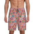 thumbnail image 2 of Picia Color Flowers Pajama Shorts for Men, Men's Pajama Bottoms, Sleepwear,Short Pajama Pants-X-Large, 2 of 9