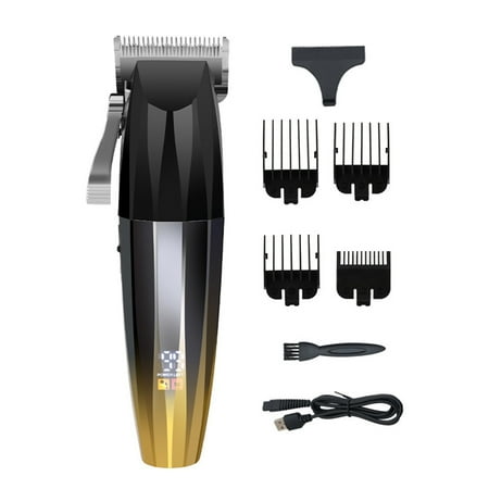Rechargeable Hair Trimmer with LED Display Multi-functional Cordless Hair With 4 Guided Combs