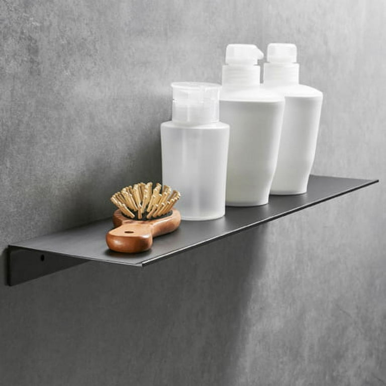 Cheers.US Shower Shelf Adhesive for Wall,Adhesive Brackets for Shelves, Adhesive  Shelf Bathroom Small Black Shelf,Floating Shelves Wall Mounted Storage  Shelves for Bedroom Punch Free 