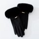 thumbnail image 1 of Guantes de piel de conejo para mujer, cálidos, antideslizantes y resistentes al viento, acolchados para montar a caballo y al aire libre, para invierno, 1 of 4