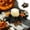 #44 Black, variant on YZEGDCH Halloween Candles With Garland Artificial Maple Leaves Wreaths Candle Rings Wreaths for Fall, Halloween & Thanksgiving Home Decor Gifts