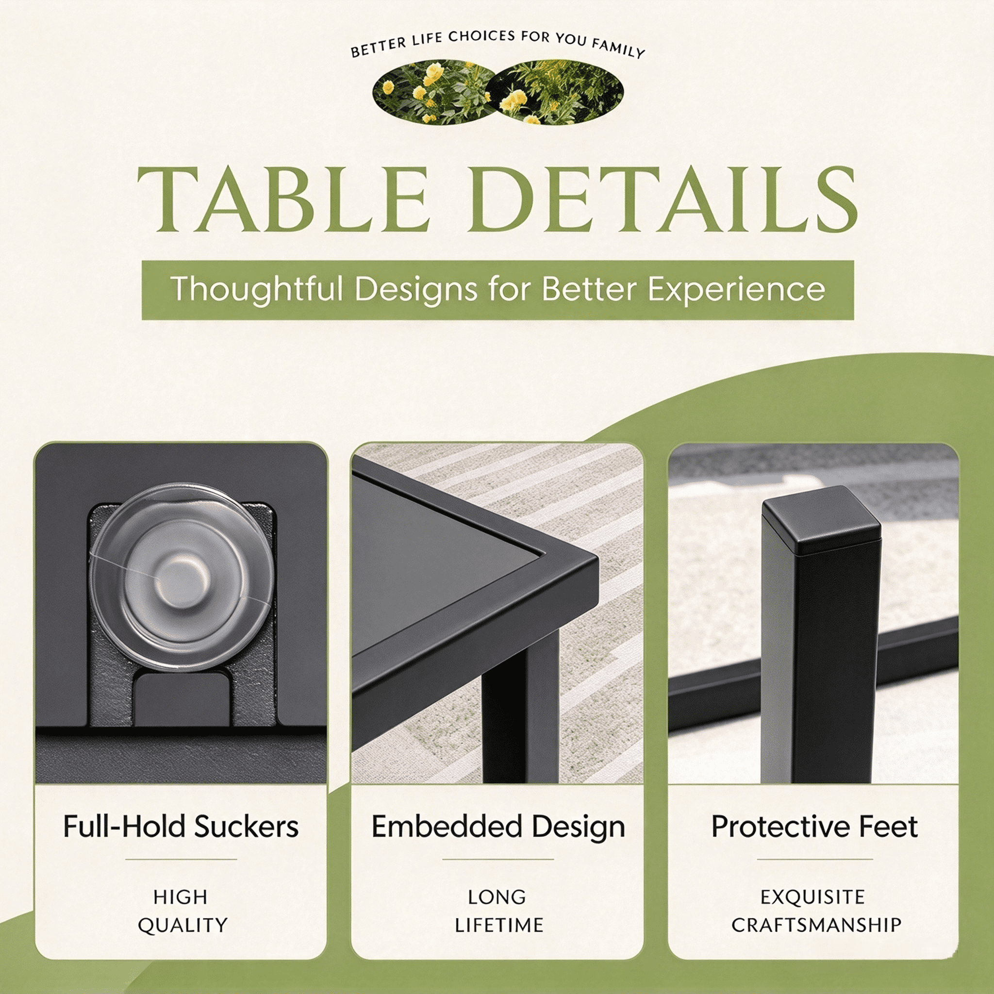 LACOO 4 Pieces Outdoor Furniture Set Patio Textilene Steel Conversation Set with Loveseat Tea Table for Lawn and Balcony, Black