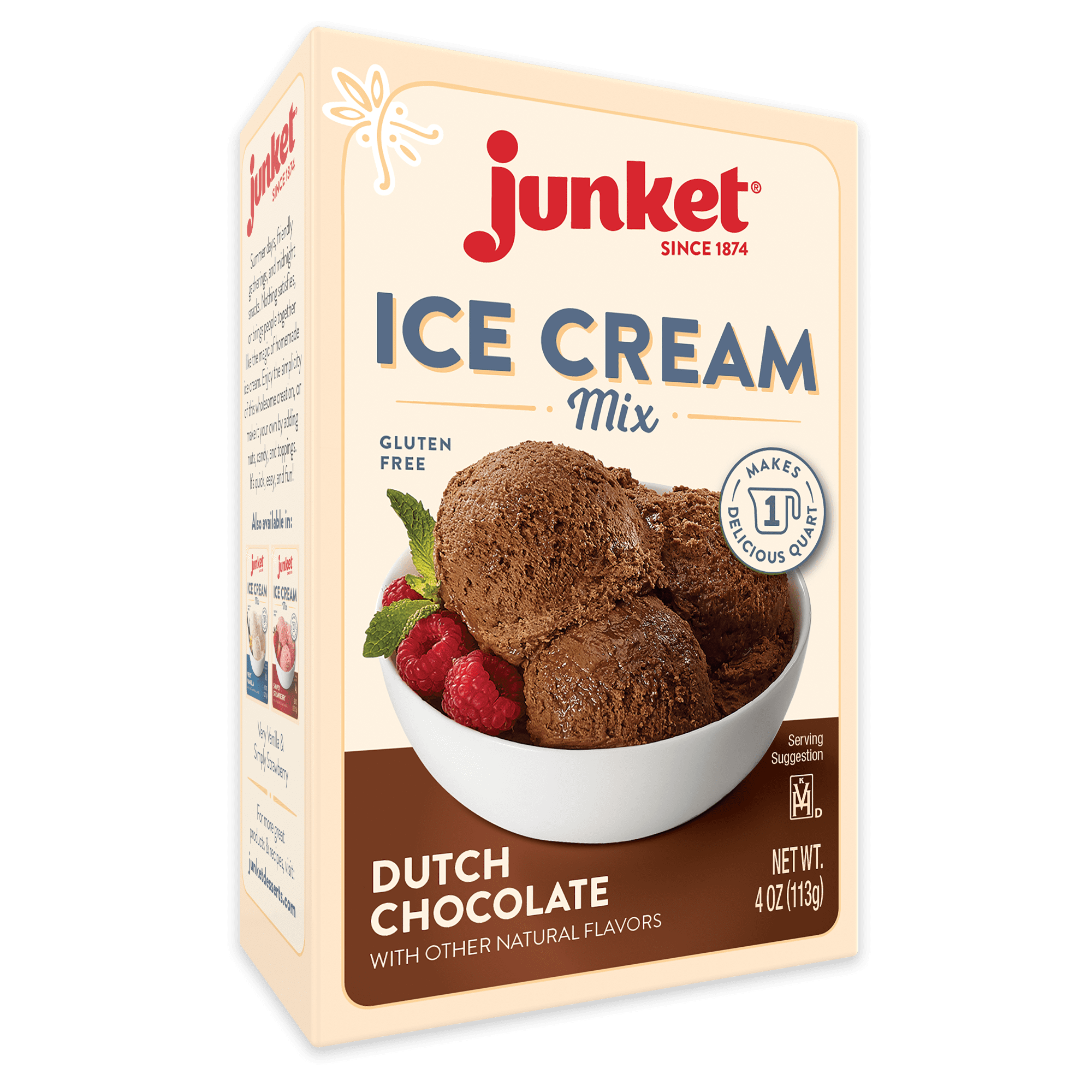 Junket Ice Cream Mix Dutch Chocolate, 4 Ounce