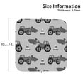 thumbnail image 3 of Disketp Gray Tractor Funny Coasters,4 Pcs Leather Coasters With Holder, Perfect Housewarming Hostess Gifts,Protect Furniture From Water Marks Scratch, 3 of 9