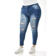 thumbnail image 1 of Jeans skinny con detalles desgarrados /Tallas Extras, 199 (Azul medio) azul 38, 1 of 6