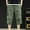 Green, variant on WIZUTIZ Cargo Shorts 3/4 for Men Relaxed Fit Work Hiking Shorts Cotton Elastic Waist Baggy Pants with Multiple Pockets