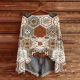 thumbnail image 3 of Wutalume Women's Lightweight Sweater Casual Long Sleeve Knitted Vintage Floral Print Pullover, Soft Boho Style Top, Relaxed Fit for Everyday Outings,Khaki 2XL, 3 of 5