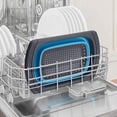thumbnail image 4 of Collapsible Colander, Collapsible Strainer Colander Over The Sink Strainer Collapsible Strainer With Extendable Handles Veggies Fruit And Pasta Foldable Strainer For Kitchen 6-Quart BPA Free (blue), 4 of 7