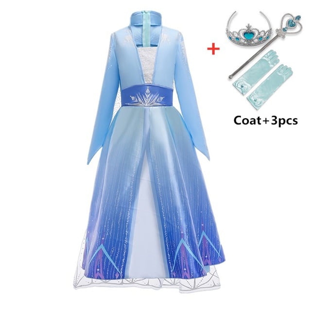 Girls Elsa Frozen Princess Dress Halloween Party Fancy Dresses Cosplay Costume 