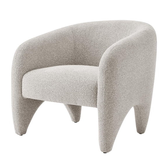 NPD Furniture Carol Fabric Accent Arm Chair in Horizon Gray