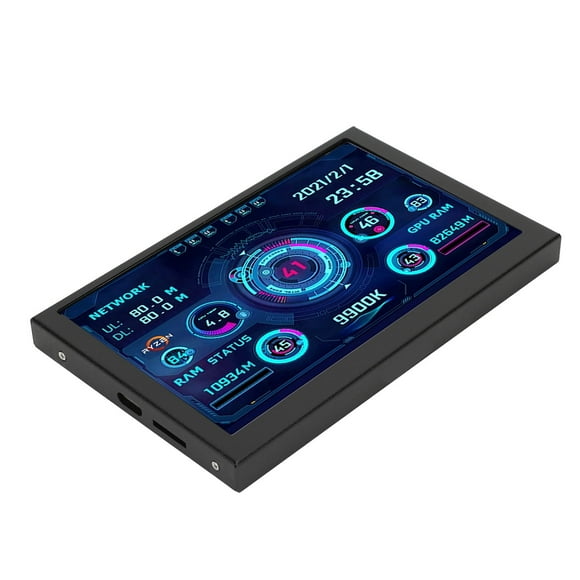 PC Temperature Display, Selectable Themes PC CPU Data Monitor for Office