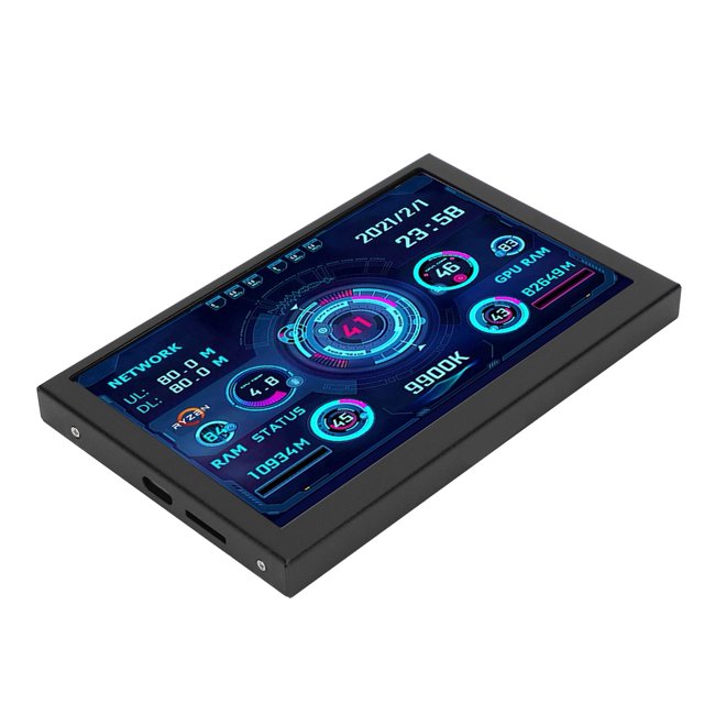 PC Temperature Display, Selectable Themes PC CPU Data Monitor for Office