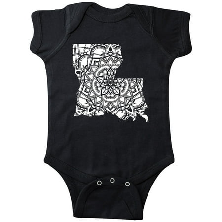 

Inktastic Louisiana Silhouette Mandala Gift Baby Boy or Baby Girl Bodysuit