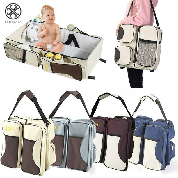 Luxtrada 3 in 1 Diaper Bag Multifunction Baby Diaper Bag with Multi