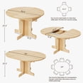 thumbnail image 3 of Blotout Extendable Round Dining Table, 43.3"-59" Expandable Oval Kitchen Table with Hidden Storage, Modern Wood Grain Pedestal Base, Dining Table for 4-8 People, 3 of 10