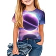thumbnail image 1 of DecSea T-Shirt Imprimé Galaxie pour Enfants Manches Courtes Col Rond 3-14 Ans Unisexe Haut Décontracté d'Été, 1 of 8