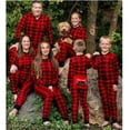 thumbnail image 2 of Conjuntos navideños europeos y americanos 2023 Familia de tres monos a cuadros para padres e hijos Ropa para el hogar Conjuntos para padres e hijos y conjuntos para toda la familia, 2 of 5