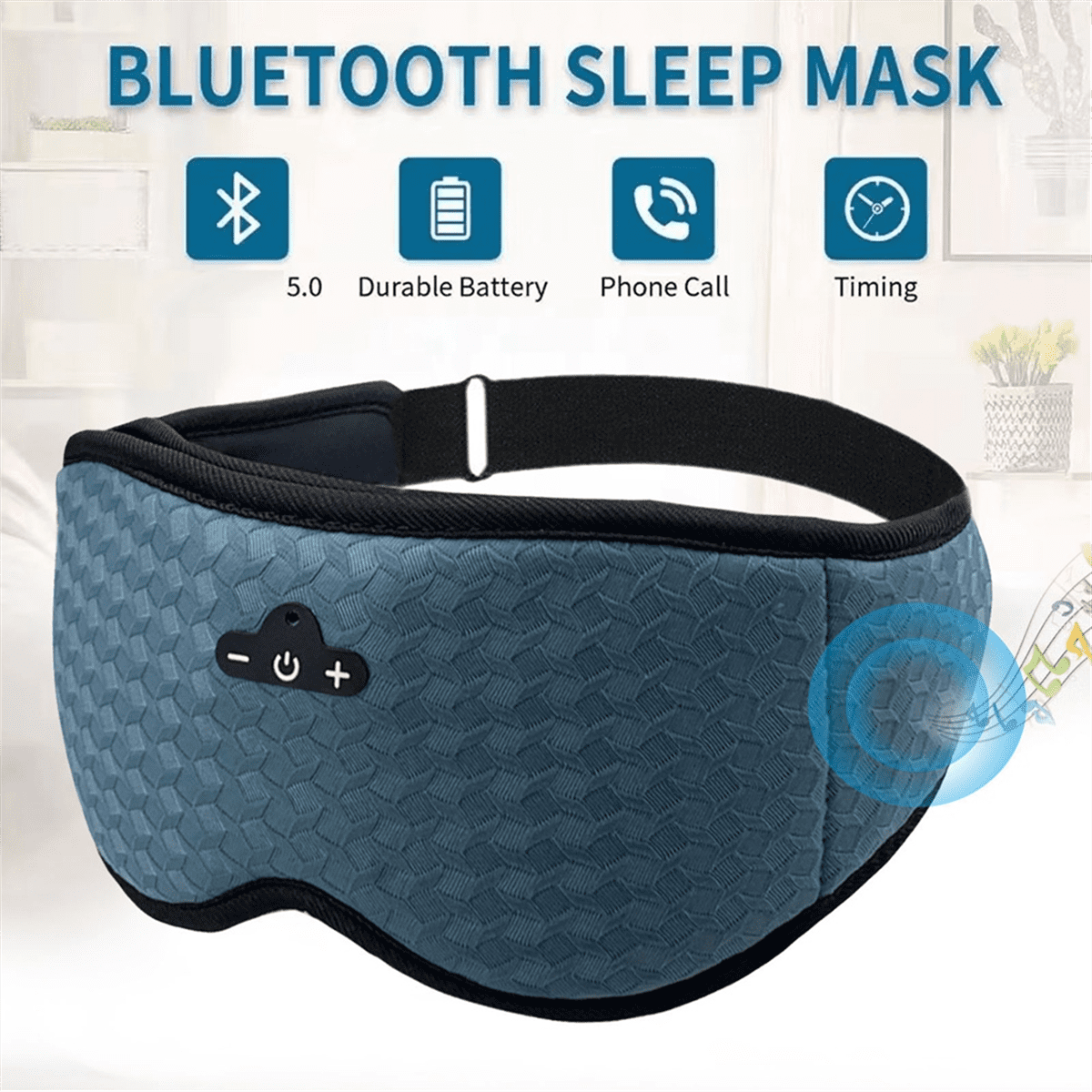 Bluetooth Wireless Sleeping Headphones 3D Eye Mask Soft Washable Music Headset Eyemask Handsfree Call Earphones