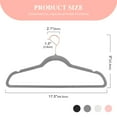 thumbnail image 4 of ACSTEP Velvet Hangers 50 Pack, Non Slip Felt Hangers Slim Flocked Hangers, Suit Hanger for Adult (Grey/Rose Gold Hooks), 4 of 5