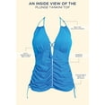 thumbnail image 6 of Swimsuits for All Women's Plunge Tankini Top, 6 of 6