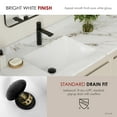 thumbnail image 5 of Stylish Undermount 21 ¼"Wx 14 ½"D White Rectangular Bathroom Sink Set of 2 P-203-2, 5 of 10