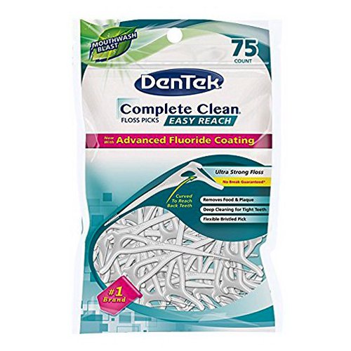 Dentek Complete clean With Advanced Fluoride Coating Floss picks, 75 ea