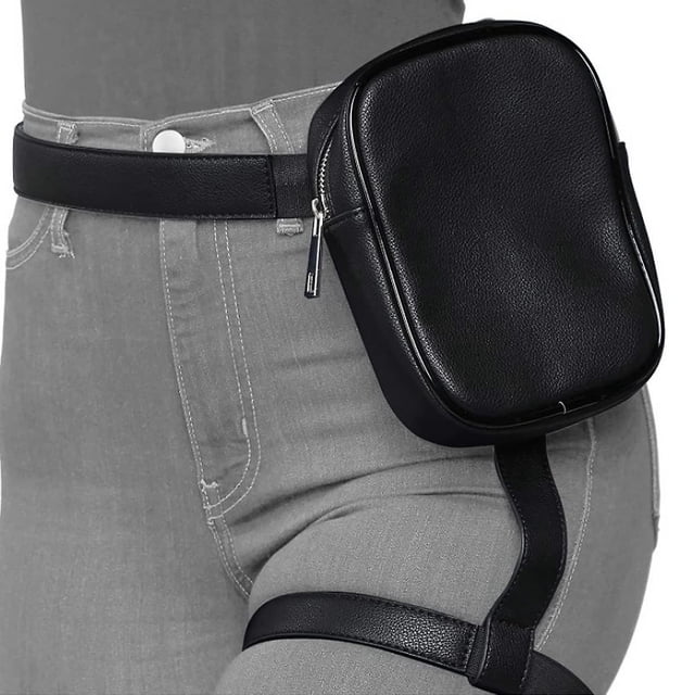 Riñonera de cuero para mujer, arnés de muslo, bolsa para pierna, riñonera, bolsa para pierna para senderismo al aire libre, ciclismo