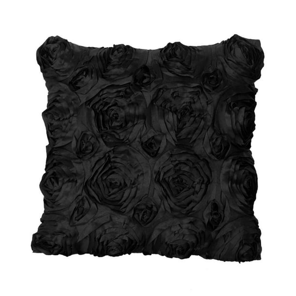 Plaza De Flores Estándar 3D / Hoja Almohadilla De Tiro Caja cinturo Cojín Negro