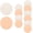 Skin color + white, variant on 12 count Round Makeup Sponges, Facial Puff Sponge Round Pad Beauty Makeup Eye Foundation Blender for Types Wet and Dry Use( color + white)