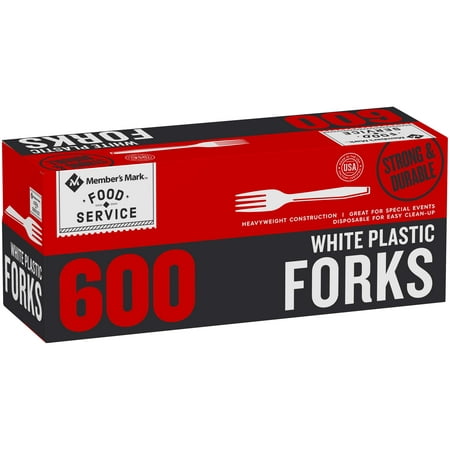 Member S Mark White Plastic Forks (600 ct.)