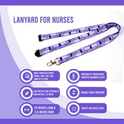 I Love Nursing Purple Lanyard/keychain with clip for keys or id badges.