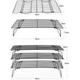 thumbnail image 5 of Rejillas para Enfriar Pasteles, 3 Rejillas para Hornear Apilables, Acero Inoxidable Antiadherente, 40 x 25 cm, Adecuadas para Enfriar Galletas y Pasteles Grandes, 5 of 5