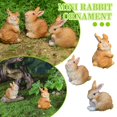 thumbnail image 2 of 3* Resin Rabbit Ornament Outdoor Decor Garden Rabbit Statue Lawn Ornaments хι эц C4H4, 2 of 4