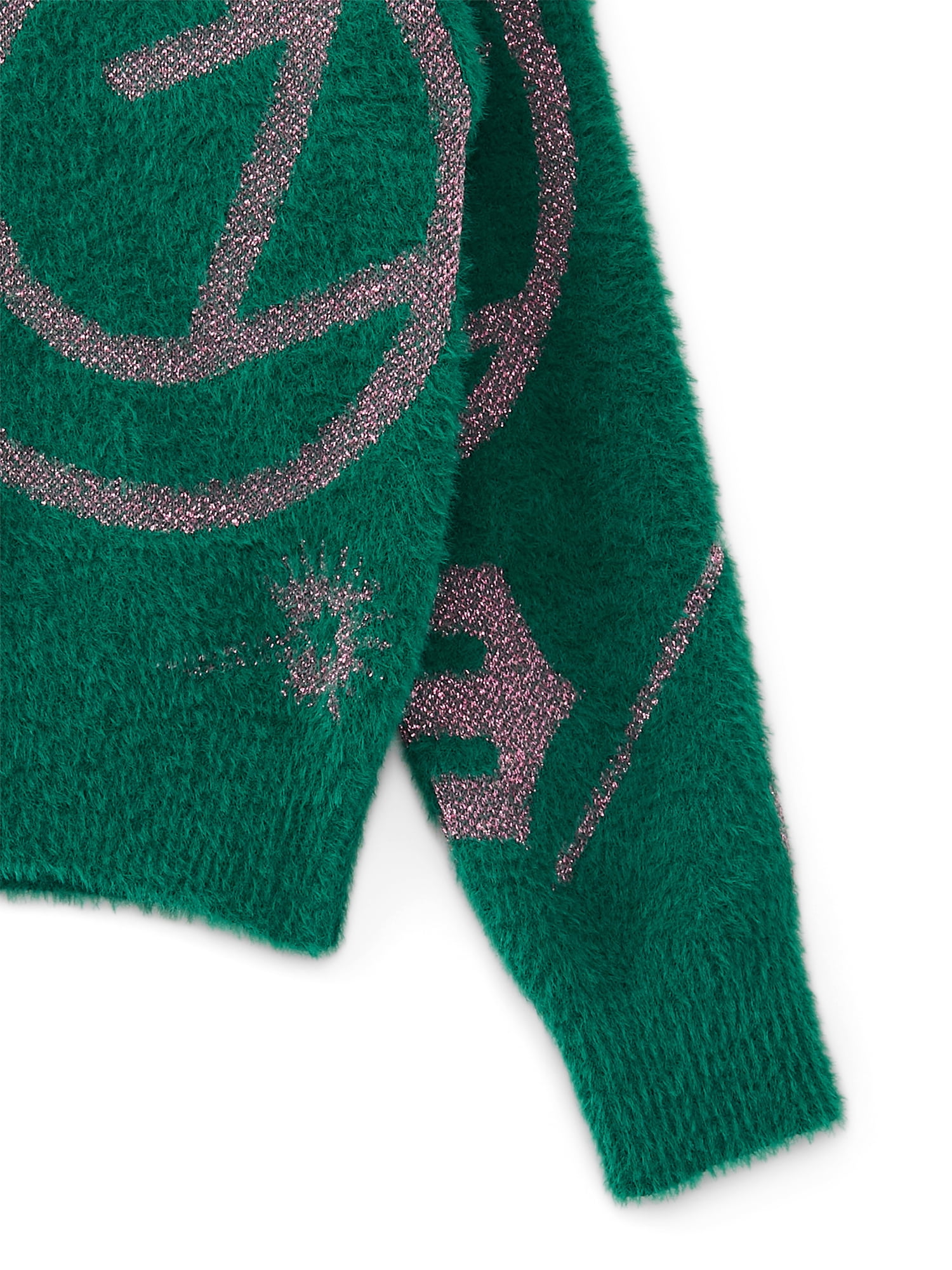 Wicked: For Good Girls Graphic Eyelash Knit Glitter Sweater, Sizes 4-16