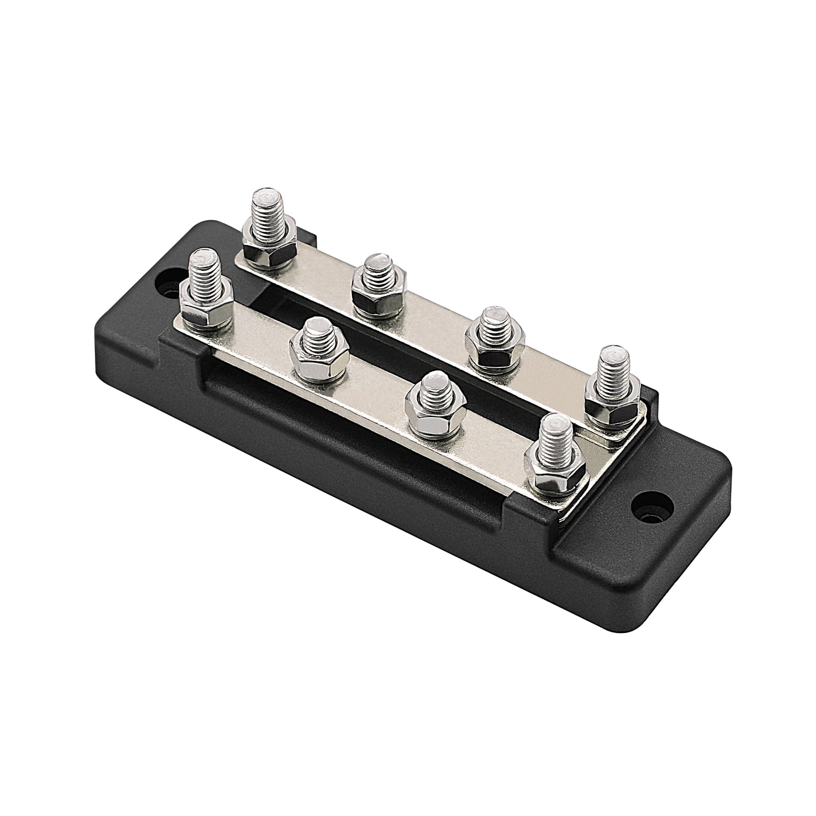 8 Terminal Bus 150A BusBar Block with Cover Ground Distribution Power Distribution Terminal Block for w/ 8 M6 Screws
