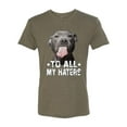 thumbnail image 2 of Wild Bobby, Pitbull to all the Haters Funny, Animal Lover, Men Premium Tri Blend Tee, Military Green, Medium, 2 of 4