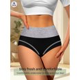 thumbnail image 3 of MEIYATING Women's High Waisted Cotton Underwear Tummy Control Briefs Underwear Postpartum Full Coverage Panties 4 Pack, 3 of 6