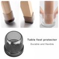 thumbnail image 4 of Waroomhouse Chair Leg Protectors Felt Pad Chair Leg Covers 4pcs Chair Leg Cover Anti-slip Scratch-resistant Design Silicone Table Leg Floor for Furniture, 4 of 8