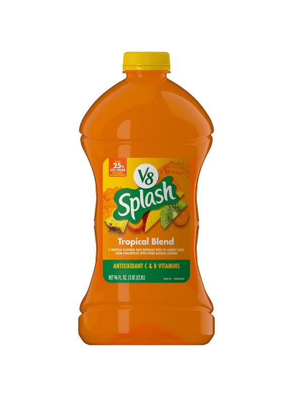 V8 Splash Tropical Blend Flavored Juice Beverage, 96 fl oz Bottle
