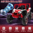 thumbnail image 4 of Gymax 24V Kids Ride on UTV w/ 4 x 100W Powerful Engine Remote Control High/Low Speed Red, 4 of 6