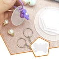 thumbnail image 3 of Cateissary Llavero acrílico portátil DIY preperforado diseño de arte transparente película protectora llavero * hueso 6x4cm 2mm Type3 NO3, 3 of 6